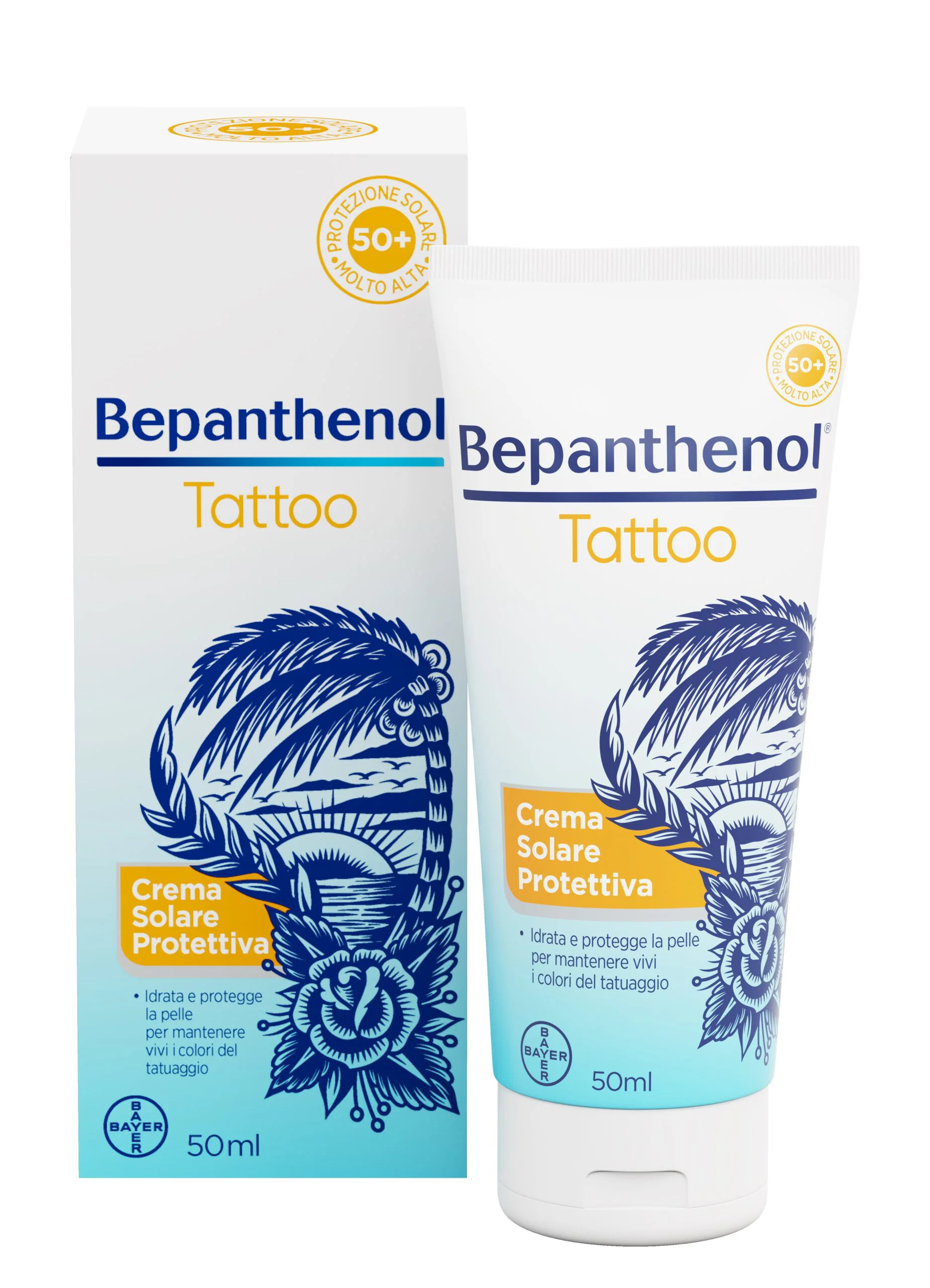 Estate: Bayer lancia Bepanthenol Tattoo Crema Solare Protettiva SPF 50+
